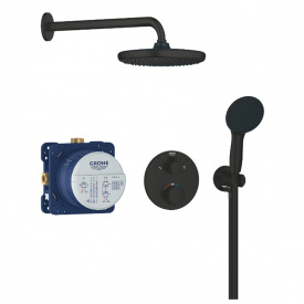 Душова система прихованого монтажу Grohe QuickFix Precision з Vitalio Start 250, чорний матовий (348832430)