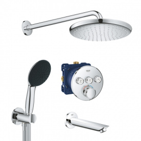 Душова система прихованого монтажу Grohe QuickFix Grohtherm SmartControl з Vitalio Start 250, хром (UA202802R3)