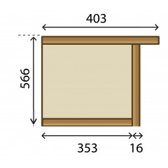 Антресоль дводверна Місяць ширина 700 МАКСІ МЕБЛІ Дуб молочний (5102452) Самбір