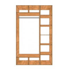 Шафа-купе Економ ШКЕ 1400х2200х600 МАКСІ МЕБЛІ Бук (Фасад ДСП) (12792) Калуш
