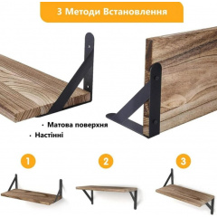 Багатофункціональний набір лофт полиць Urbanset 4 шт Вишневе