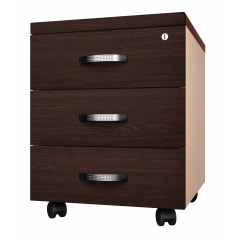 Тумба мобільна Буран XR (3 ящики, центральний замок) (плюс) МАКСІ МЕБЛІ Яблуня локарна/Дуб молочний (5102930) Львов