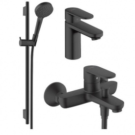 Набір змішувачів для ванни Hansgrohe Vernis Blend 100 чорний матовий (71551222)