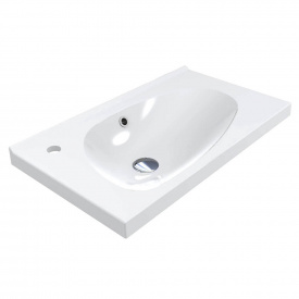 Умивальник Miraggio Titania 700C, miramarble, білий глянцевий