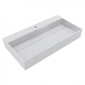 Умивальник Miraggio Island 800, miramarble, білий глянцевий