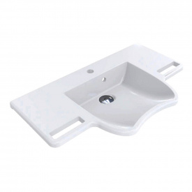 Умивальник Miraggio Krakow, miramarble, білий глянцевий