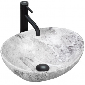 Раковина накладна Rea Sofia камінь мармур