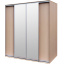 Шафа-купе Економ ШКЕ 2700х2200х600 МАКСІ МЕБЛІ Дуб молочний (12840) Червоноград