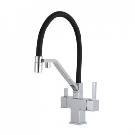 Змішувач для кухні під осмос Gappo G4395-60 хром/чорний