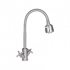 Змішувач для кухні Lidz Wind 013F4 Nickel (LDWIN013F4NKS43391)
