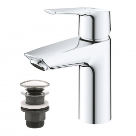 Змішувач для раковини Grohe QuickFix Start S-Size з донним клапаном, хром (23551002)