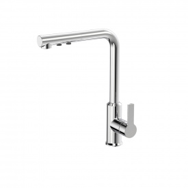Змішувач для кухні Devit Snape з висувним виливом, хром (100844)