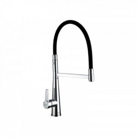 Змішувач з гнучким виливом для кухні Gappo G4398-15 чорний/хром