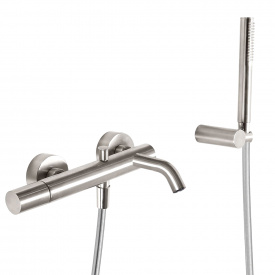 Змішувач для ванни Tres Study Exclusive з ручним душем, полірована сталь (26117001AC)