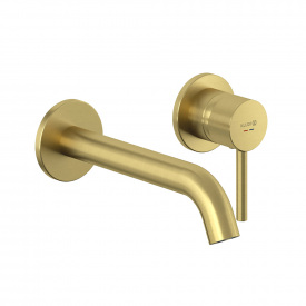 Змішувач для раковини Kludi Bozz 230 мм, брашоване золото (38245N076)