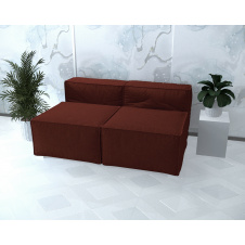 Диван-крісло модульний Tobi Sho Вальде велюр Magic Terracotta нерозкладний, 1600х1100х700 мм