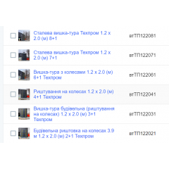 Вишка-тура від виробника 1.6 х 0.8 (м) 1+1 Техпром Якимівка
