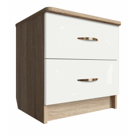 Тумба нічна Барбара з фарбованими МДФ фасадами МАКСІ МЕБЛІ Дуб сонома/Біла (51033235)