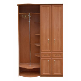 Передпокій Ізабель МДФ накладки профіль Секція 1,2 (з трубою) МАКСІ МЕБЛІ Вільха (11186)