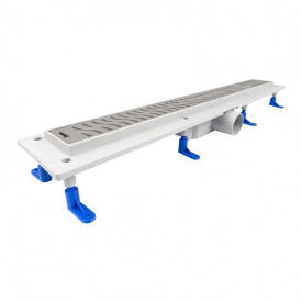 Душовий канал Styron з полірованою решіткою, 500 мм "Гармонія" з "сухим" сифоном