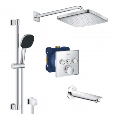 Душова система прихованого монтажу Grohe QuickFix Grohtherm SmartControl з Vitalio Comfort 250 Cube, хром (UA202801C3)