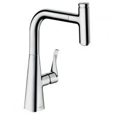 Змішувач для кухні Hansgrohe Metris Select M71 240 з витяжним шлангом