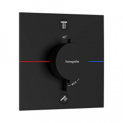 Термостат прихованого монтажу Hansgrohe ShowerSelect Comfort E 2 функції, чорний матовий (15572670) Городок