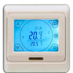 Сенсорний терморегулятор теплої підлоги In-Therm E91 бежевий Калуш