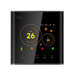 Терморегулятор сенсорний для теплої підлоги 4Heat AE-740 з Wi-Fi керуванням, чорний Кропива