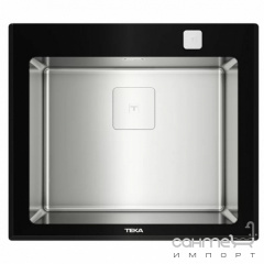 Прямоугольная кухонная мойка Teka Diamond 1B BK 115000075 нержавеющая сталь/черное стекло Житомир