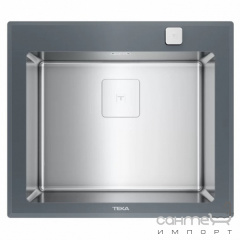 Прямоугольная кухонная мойка Teka Diamond 1B ST 115000076 нержавеющая сталь/серое стекло Ізмаїл