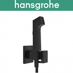 Гигиенический душ Hansgrohe (art 29233670) с смесителем, шлангом и держателем Bidette 1jet S, чёрный мат Рівне