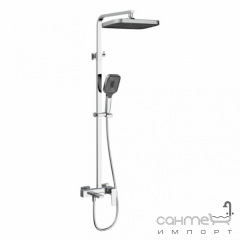 Душевая стойка с смесителем для ванны Qtap Gemini QT51103KNC хром Київ