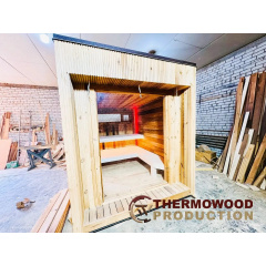 Mini Sauna 3,0х2,3м Gartensauna-37 в Скандинавском Стиле от Thermowood Production под ключ от производителя Черкассы