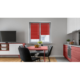 Жалюзі горизонтальні алюмінієві червоні