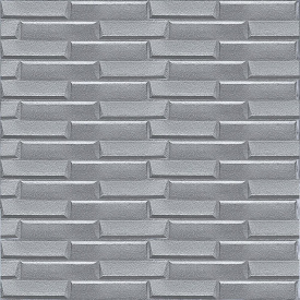 3D панель самоклеюча кладка срібло 770х700х5 мм (034) Sticker Wall SW-00000217
