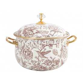 Кастрюля эмалированая "BIRD" Elmani с крышкой, 3,8 л, 20 см