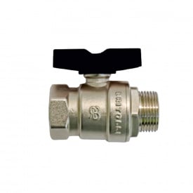 Кран кульовий метелик чорний 1/2" НВ 607 BRITOLLI