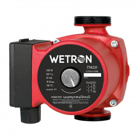 Насос циркуляційний Wetron 100Вт Hmax 6м Qmax 50л/хв + гайки (774233)