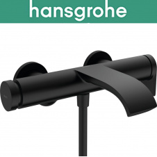 Фото - Смеситель Hansgrohe (art 75420670) для ванны однорычажный наружного монтажа Vivenis, чёрный мат Смеситель Hansgrohe (art 75420670) для ванны однорычажный наружного монтажа Vivenis, чёрный мат