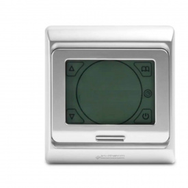 Сенсорний терморегулятор теплої підлоги In-Therm E91 сріблястий