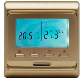Терморегулятор теплої підлоги In-Therm E51 золотий