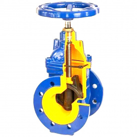 Засувка з обгумованим клином Zetkama 111 DN080 PN16