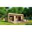 Готовая модульная сауна 7,0х2,7м с панорамными окнами Gartensauna-31 производителя Thermowood Production Вышгород