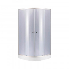 Душова кабіна Lidz Latwa SC80x80.SAT.LOW.GR, скло тон. 4 мм + Lidz Душовий піддон KAPIELKA ST80x80x15 (LLASC8080SLGSET) Володарськ-Волинський