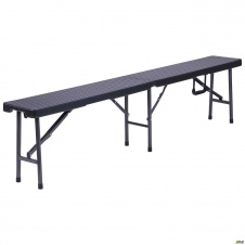 Лавочка складная Джили RBK-180 180/90*25*43 пластик Rattan Black