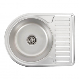 Кухонна мийка з нержавіючої сталі Platinum Декор 5844 (0,8/180 мм)