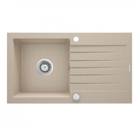 Мийка кухонна Deante Zorba, граніт, з крилом, накладна, пісок (ZQZ_7113)