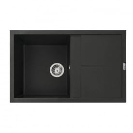 Гранітна мийка для кухні Platinum 7950 Selena, матова, чорна