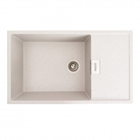 Гранітна мийка для кухні Platinum 8650 Diamond, матова, топаз